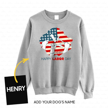 Personalized Dog Gift Idea - Happy Labor Day For Dog Lovers - Standard Crew Neck Sweatshirt
